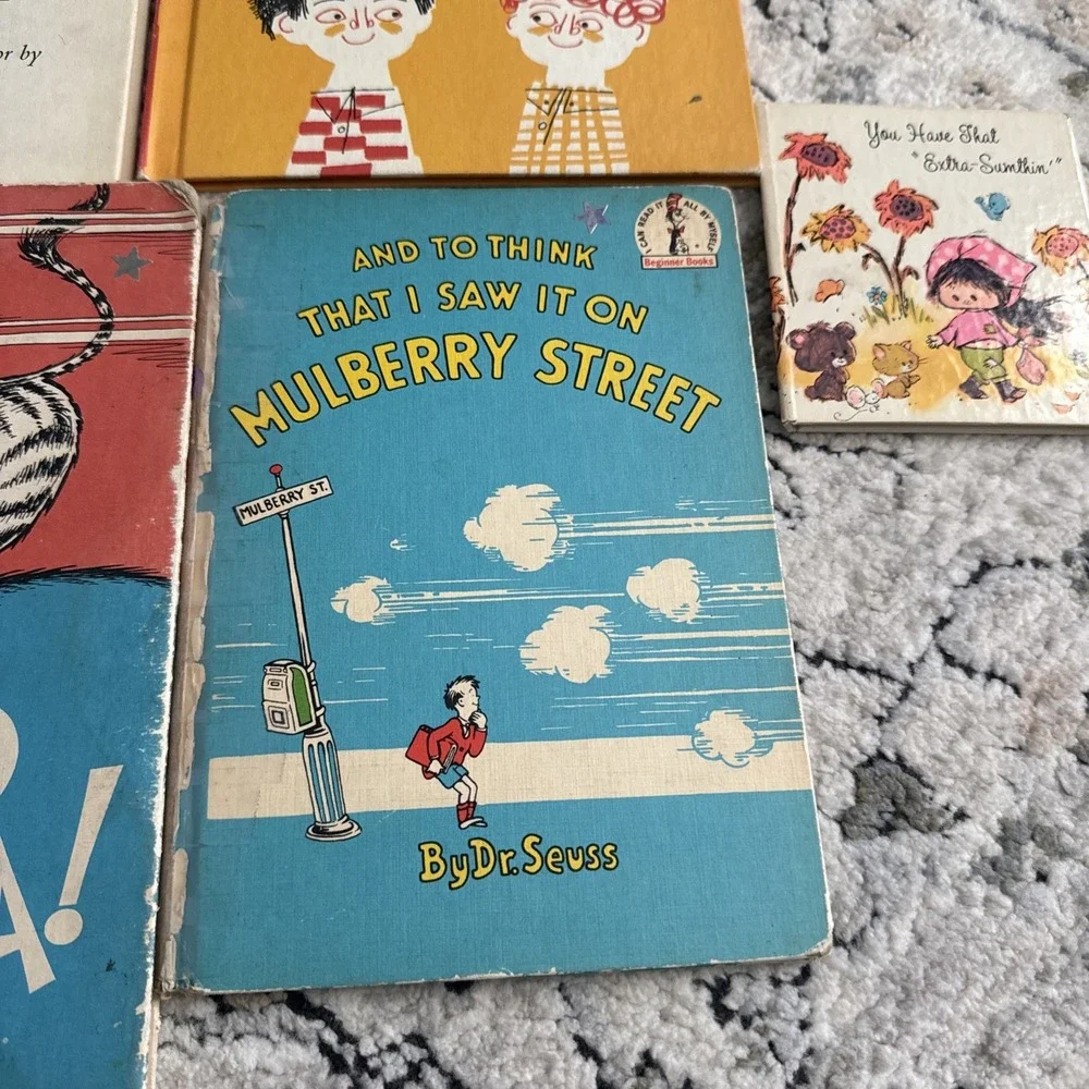 1960s Children's Vintage Beginner Books Lot of 5 Hardcover Pooh Dr Seuss As Is